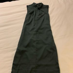 Banana Republic Elegant Olive Satin Dress